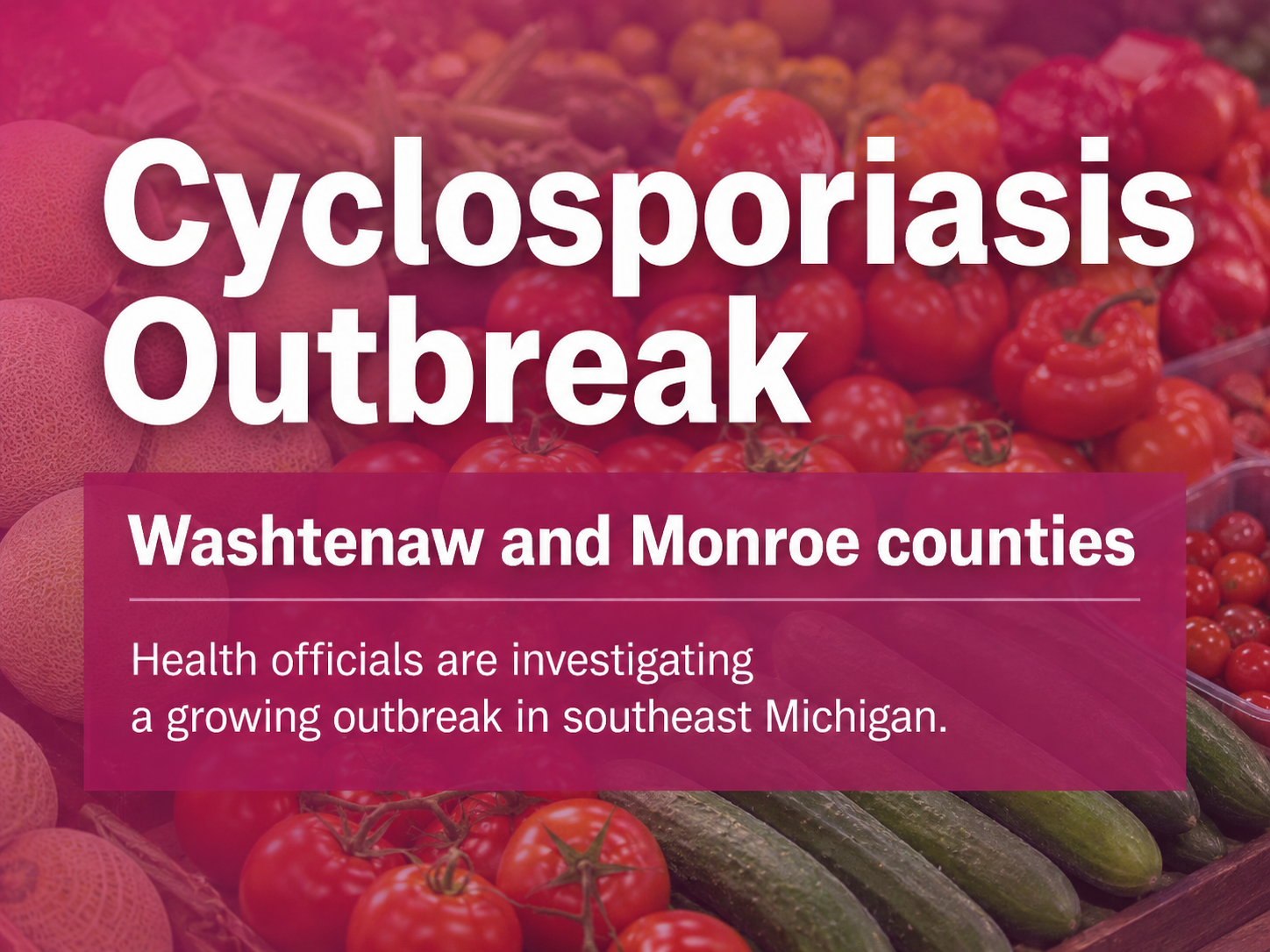 Health Officials Warn of Diarrheal Illness Outbreak in Washtenaw, Monroe