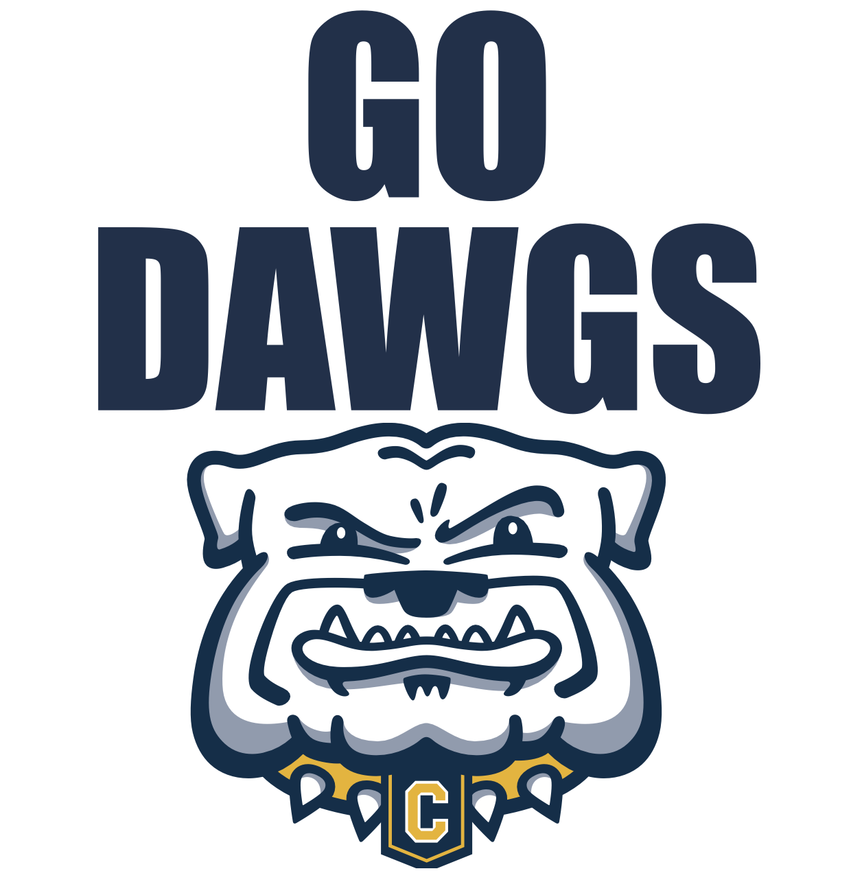 Chelsea Bulldogs Spirit Page — front with mascot artwork