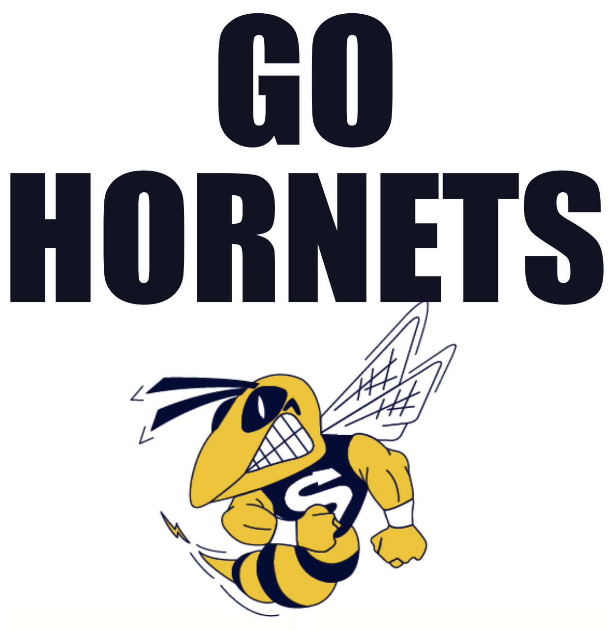 Saline Hornets Spirit Page — front with mascot artwork